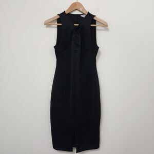 BELLE SKY Women's Black Short Sleeveless A Line Dress Size S